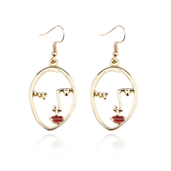 Jewelry Abstract Gold Toned Drop Earrings Poshmark